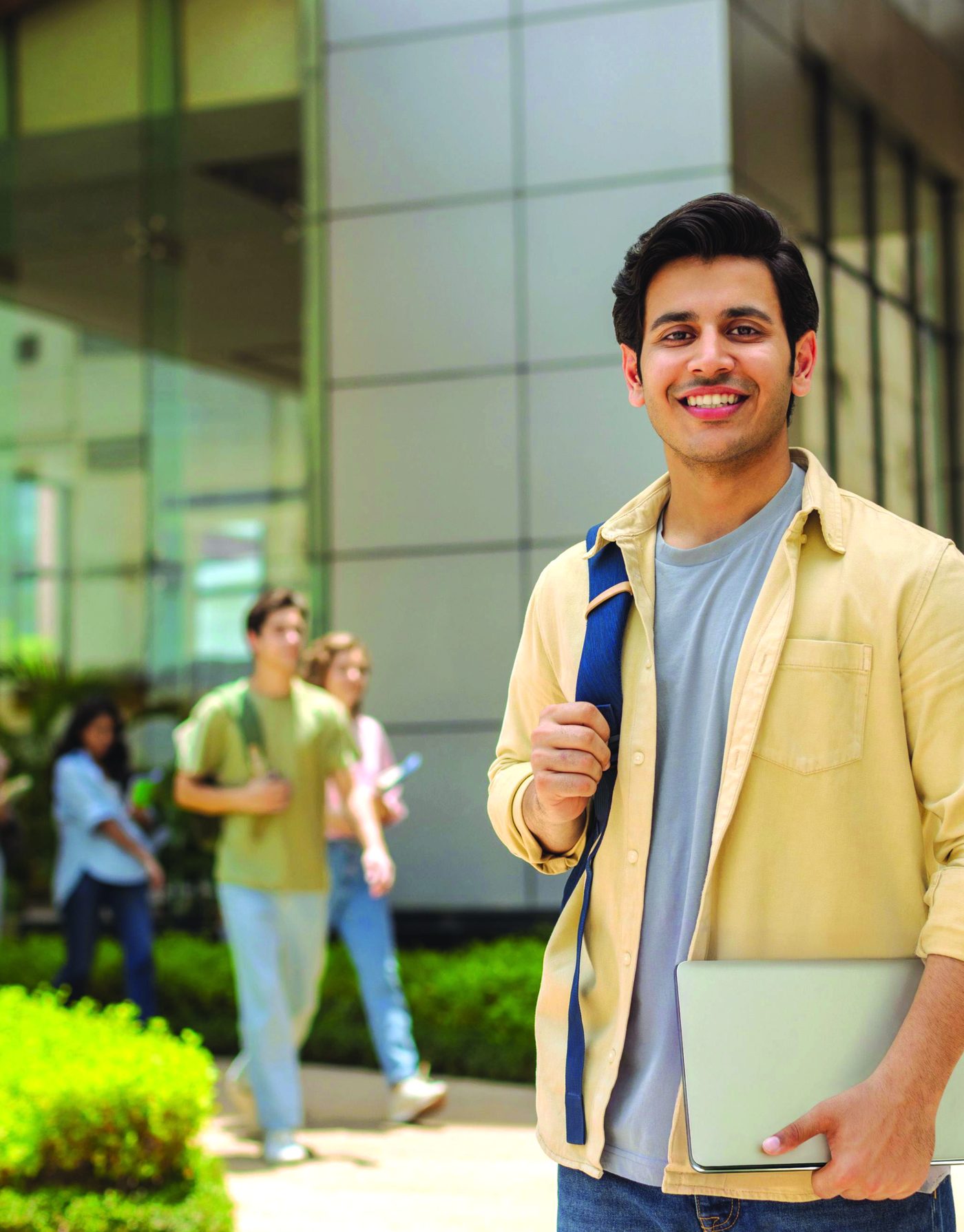 Students on a college campus